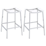 Tampa Furniture Outlet - Coaster - Jovani Acrylic Backless Bar Stool Chrome (Set of 2) - 182359