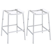Tampa Furniture Outlet - Coaster - Jovani Acrylic Backless Bar Stool Chrome (Set of 2) - 182359
