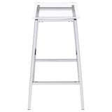 Jovani Acrylic Backless Bar Stool Chrome (Set of 2) - Tampa Furniture Outlet