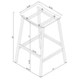 Jovani Acrylic Backless Bar Stool Chrome (Set of 2) - Tampa Furniture Outlet