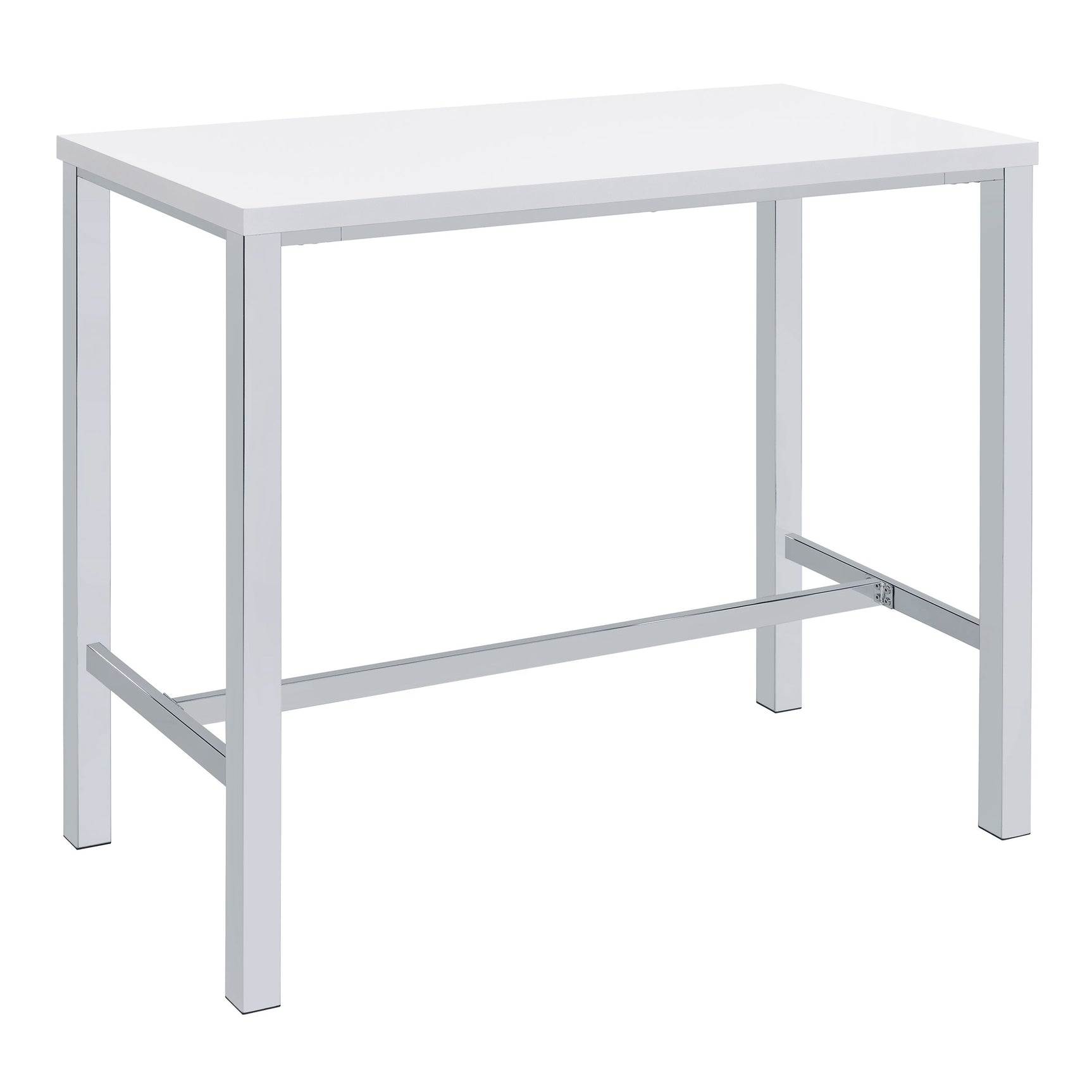 Natividad 5-piece Pub Height Bar Table Set White High Gloss - Tampa Furniture Outlet