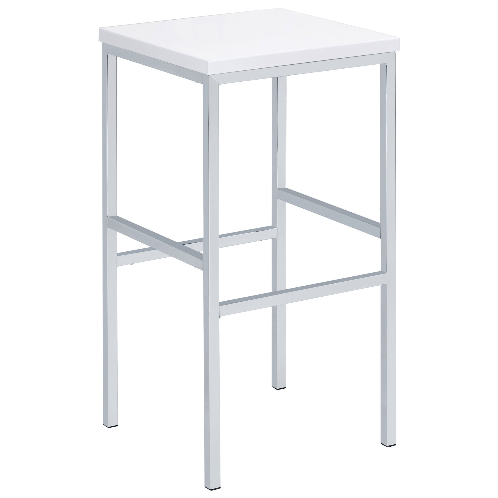 Natividad 5-piece Pub Height Bar Table Set White High Gloss - Tampa Furniture Outlet