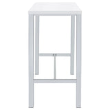 Natividad 5-piece Pub Height Bar Table Set White High Gloss - Tampa Furniture Outlet