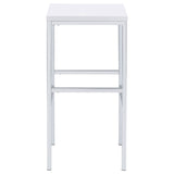Natividad 5-piece Pub Height Bar Table Set White High Gloss - Tampa Furniture Outlet