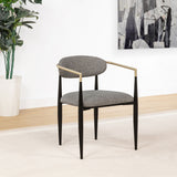 Bradbury Fabric Upholstered Dining Arm Chair Grey (Set of 2) - Tampa Furniture Outlet