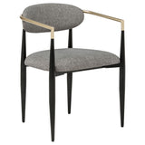 Bradbury Fabric Upholstered Dining Arm Chair Grey (Set of 2) - Tampa Furniture Outlet