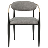 Bradbury Fabric Upholstered Dining Arm Chair Grey (Set of 2) - Tampa Furniture Outlet