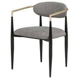 Bradbury Fabric Upholstered Dining Arm Chair Grey (Set of 2) - Tampa Furniture Outlet