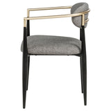 Bradbury Fabric Upholstered Dining Arm Chair Grey (Set of 2) - Tampa Furniture Outlet