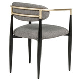 Bradbury Fabric Upholstered Dining Arm Chair Grey (Set of 2) - Tampa Furniture Outlet
