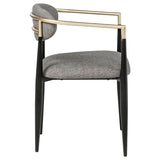 Bradbury Fabric Upholstered Dining Arm Chair Grey (Set of 2) - Tampa Furniture Outlet
