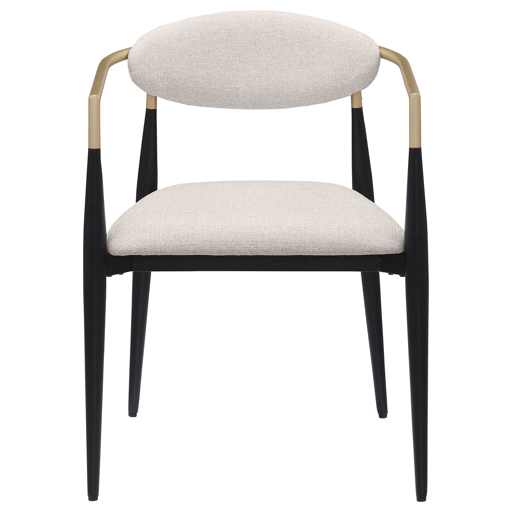 Bradbury Fabric Upholstered Dining Arm Chair Beige (Set of 2) - Tampa Furniture Outlet