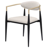 Bradbury Fabric Upholstered Dining Arm Chair Beige (Set of 2) - Tampa Furniture Outlet