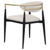 Bradbury Fabric Upholstered Dining Arm Chair Beige (Set of 2) - Tampa Furniture Outlet