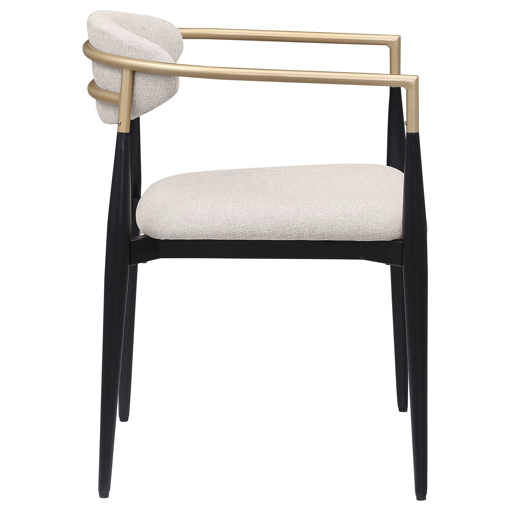 Bradbury Fabric Upholstered Dining Arm Chair Beige (Set of 2) - Tampa Furniture Outlet