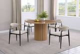 Bradbury Fabric Upholstered Dining Arm Chair Beige (Set of 2) - Tampa Furniture Outlet