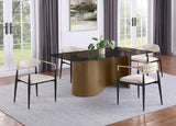 Bradbury Fabric Upholstered Dining Arm Chair Beige (Set of 2) - Tampa Furniture Outlet