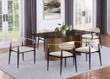 Bradbury Fabric Upholstered Dining Arm Chair Beige (Set of 2) - Tampa Furniture Outlet
