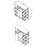 Gallimore 2-door Bar Cabinet Wine Storage White High Gloss - Tampa Furniture Outlet