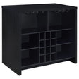 Tampa Furniture Outlet - Coaster - Topanga Engineered Wood Freestanding Home Bar Black - 182784