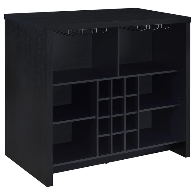 Tampa Furniture Outlet - Coaster - Topanga Engineered Wood Freestanding Home Bar Black - 182784