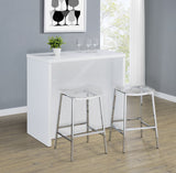 Topanga Engineered Wood Freestanding Home Bar White - Tampa Furniture Outlet