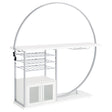 Tampa Furniture Outlet - Coaster - Risley 2-door Circular LED Wine Cabinet White High Gloss - 182798