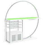 Risley 2-door Circular LED Wine Cabinet White High Gloss - Tampa Furniture Outlet