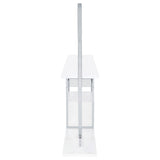 Risley 2-door Circular LED Wine Cabinet White High Gloss - Tampa Furniture Outlet