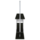 Risley 2-door Circular LED Wine Cabinet Dark Charcoal - Tampa Furniture Outlet