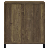 Arlington Sliding Door Home Bar Wine Cabinet Rustic Oak - Tampa Furniture Outlet