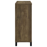 Arlington Sliding Door Home Bar Wine Cabinet Rustic Oak - Tampa Furniture Outlet