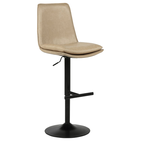 Tampa Furniture Outlet - Coaster - Eldridge Faux Leather Upholstered Adjustable Bar Stool Coffee Tan - 182957TAN
