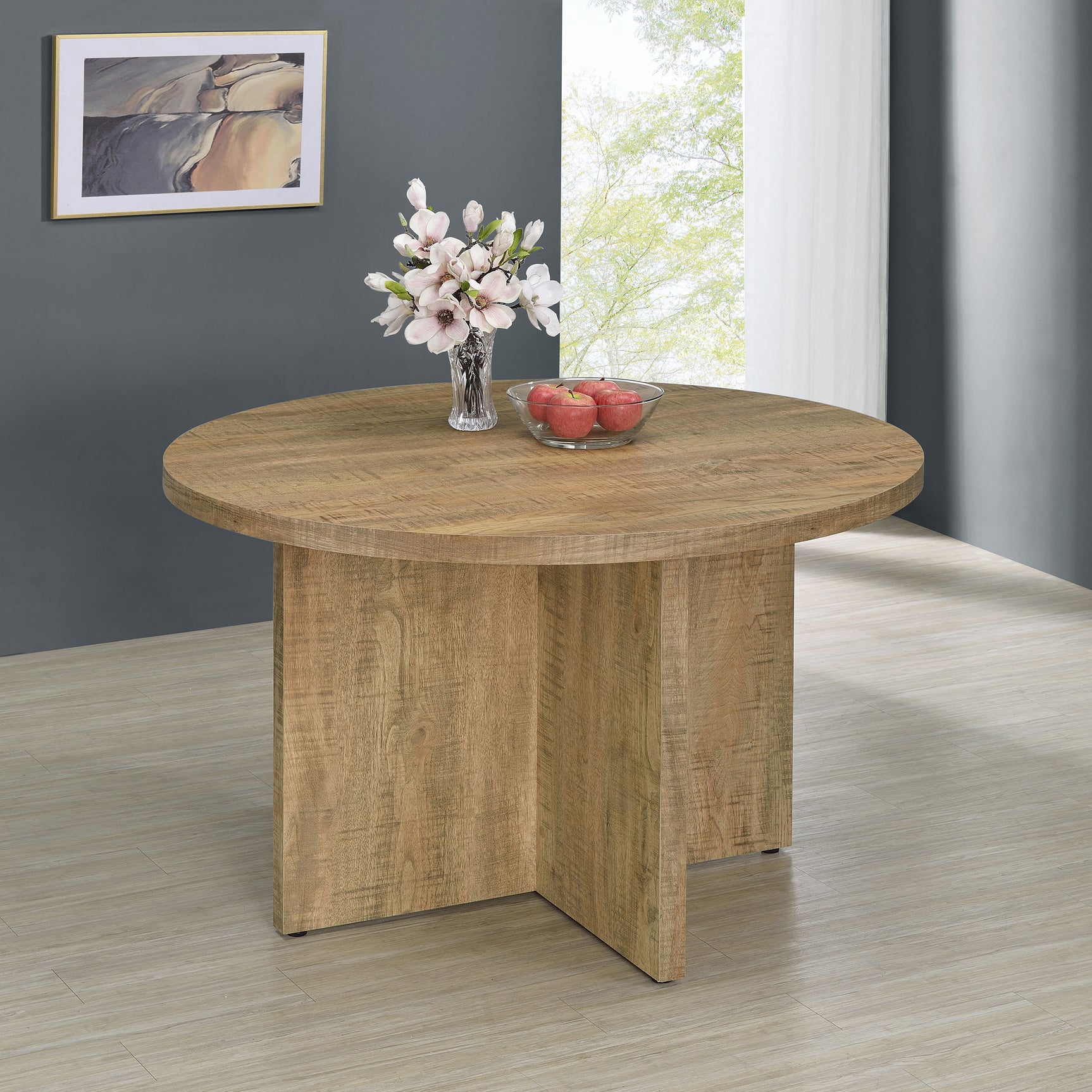 Jamestown Round 47-inch Composite Wood Dining Table Mango - Tampa Furniture Outlet