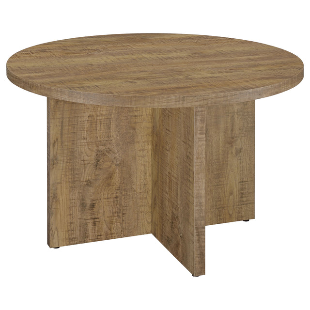 Tampa Furniture Outlet - Coaster - Jamestown Round 47-inch Composite Wood Dining Table Mango - 183021
