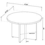 Jamestown Round 47-inch Composite Wood Dining Table Mango - Tampa Furniture Outlet