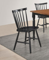 Hollyoak Windsor Wood Dining Side Chair Black (Set of 2) - Tampa Furniture Outlet