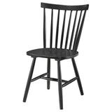 Hollyoak Windsor Wood Dining Side Chair Black (Set of 2) - Tampa Furniture Outlet