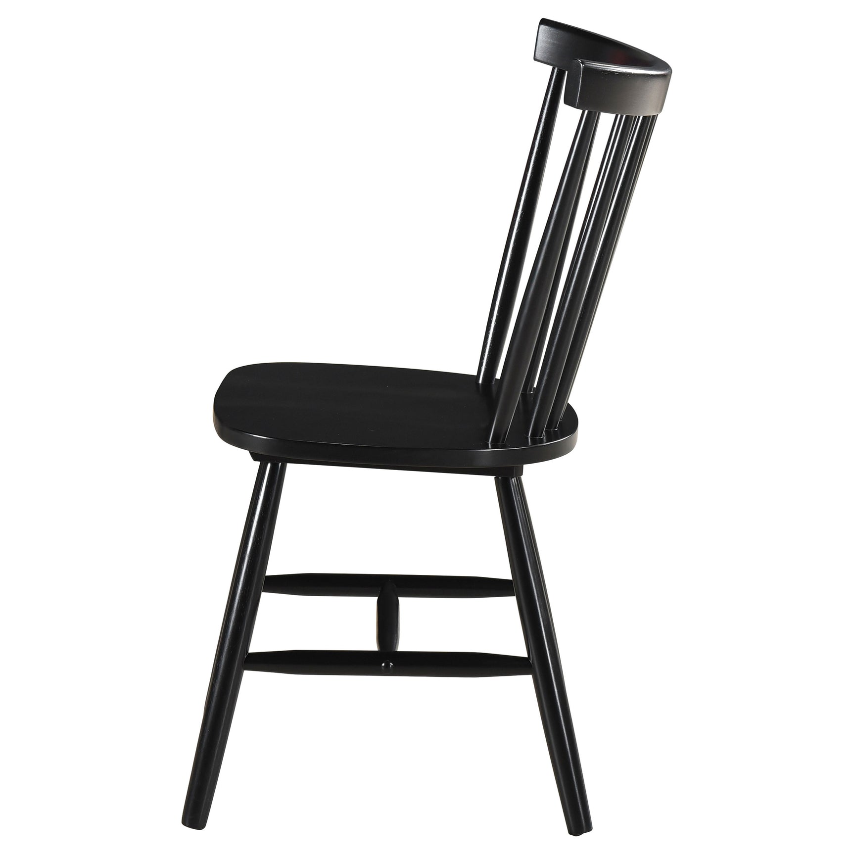 Hollyoak Windsor Wood Dining Side Chair Black (Set of 2) - Tampa Furniture Outlet