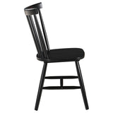 Hollyoak Windsor Wood Dining Side Chair Black (Set of 2) - Tampa Furniture Outlet