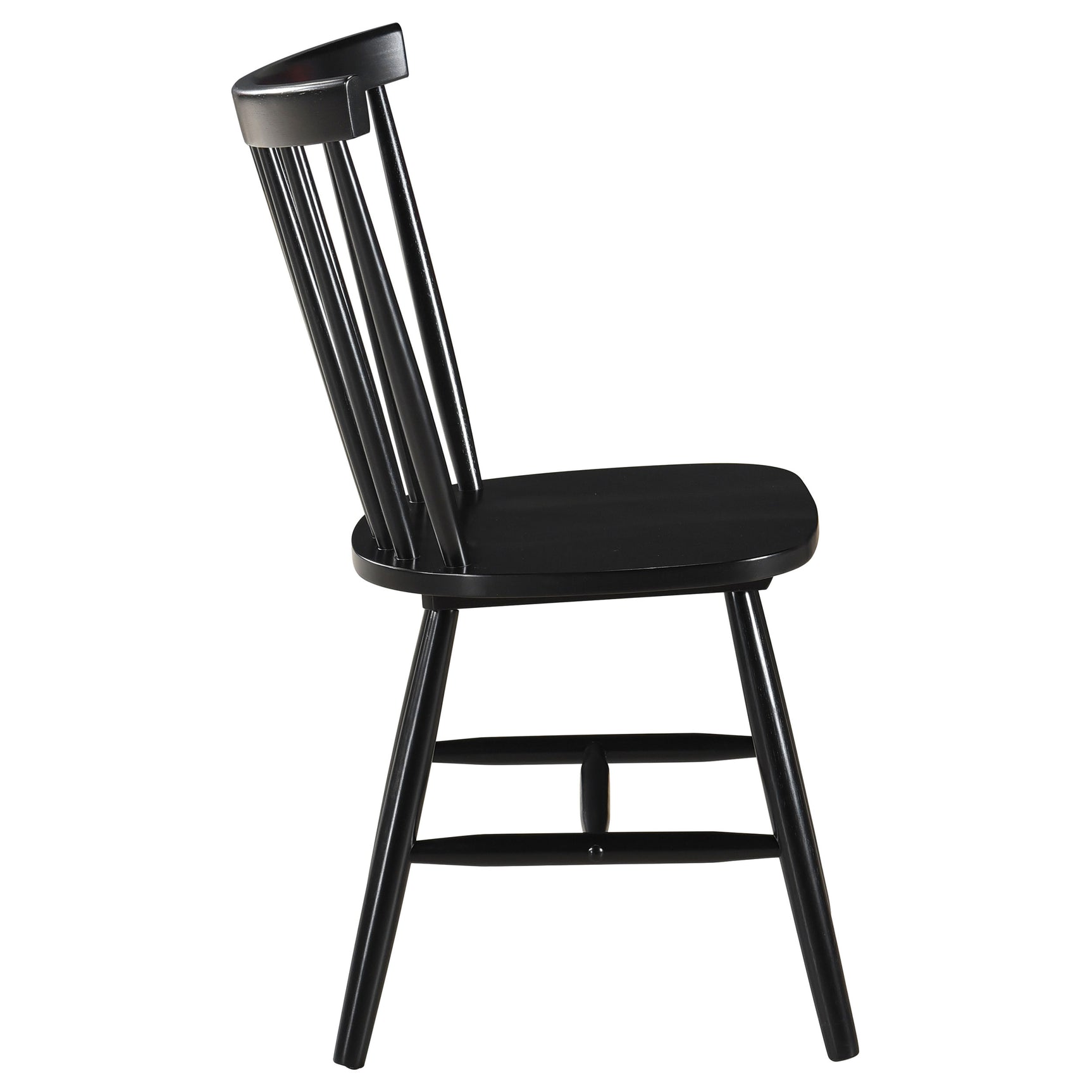 Hollyoak Windsor Wood Dining Side Chair Black (Set of 2) - Tampa Furniture Outlet