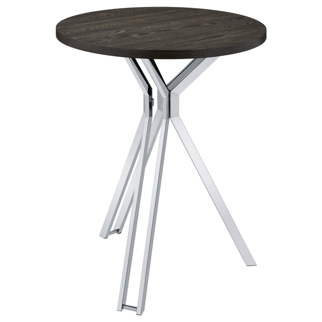 Tampa Furniture Outlet - Coaster - Edgerton Round 35-inch Pub Height Bistro Bar Table Dark Oak - 183131