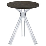 Edgerton Round 35-inch Pub Height Bistro Bar Table Dark Oak - Tampa Furniture Outlet