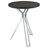 Edgerton Round 35-inch Pub Height Bistro Bar Table Dark Oak - Tampa Furniture Outlet