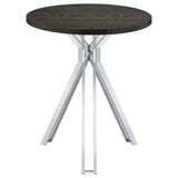 Edgerton Round 35-inch Pub Height Bistro Bar Table Dark Oak - Tampa Furniture Outlet