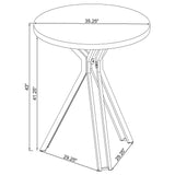 Edgerton Round 35-inch Pub Height Bistro Bar Table Dark Oak - Tampa Furniture Outlet