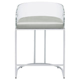 Thermosolis Clear Acrylic Counter Chair Chrome (Set of 2) - Tampa Furniture Outlet
