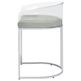 Thermosolis Clear Acrylic Counter Chair Chrome (Set of 2) - Tampa Furniture Outlet