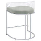 Thermosolis Clear Acrylic Counter Chair Chrome (Set of 2) - Tampa Furniture Outlet