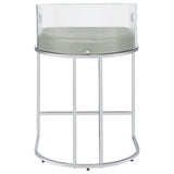 Thermosolis Clear Acrylic Counter Chair Chrome (Set of 2) - Tampa Furniture Outlet